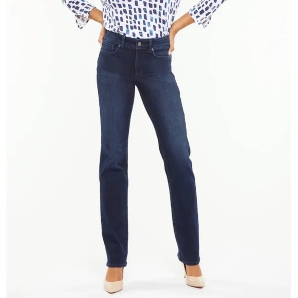 NYDJ Marilyn Straight Jeans in Dark Wash - Size 12!